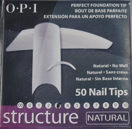 OPI NAIL TIPS - STRUCTURE NATURAL - No-well - Size 3 - 50 tips